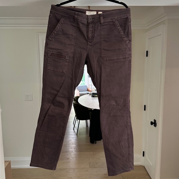 Anthropologie HEI Purple / Plum Low Rise Skinny Cargo Jeans - Size 31 - Picture 2 of 10